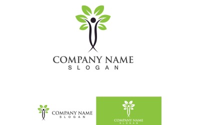 People Health Life Leaf Nature Logo Vector 8