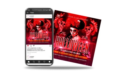 publicación de instagram fiesta de la noche de halloween