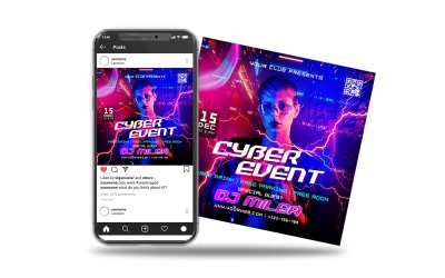 social media post night party-evenement