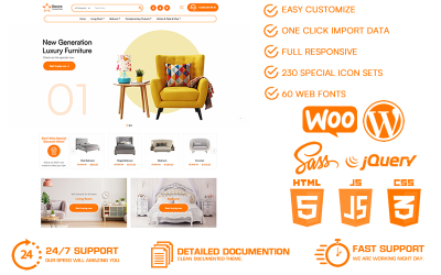 Decora - Mobilya Mağazası WooCommerce WordPress Teması