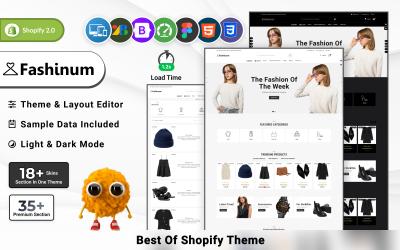 Fashinum – divat és ruha Shopify 2.0 reszponzív sablon