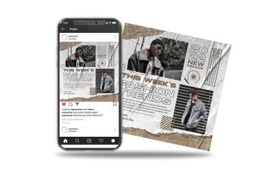 instagram publication sur les médias sociaux streetwear la mode