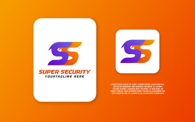 Modelos de Design de Logotipo Vetorial para Colorir de Segurança Criativa