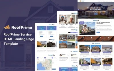 RoofPrime - Çatı Hizmeti HTML5 Açılış Sayfası Şablonu