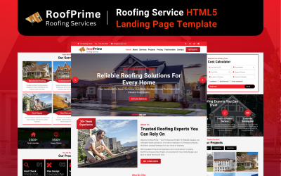 RoofPrime - Шаблон целевой страницы HTML5 для кровельных услуг