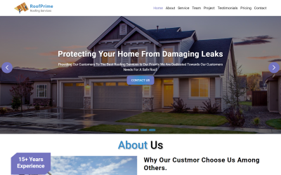 RoofPrime - Шаблон целевой страницы HTML5 для кровельных услуг