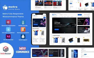 Šablona Metro - Electronics MegaShop WooCommerce