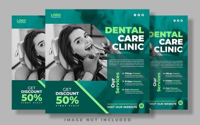 Zahnarzt und Gesundheitswesen Social Media Banner Vorlage