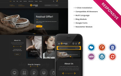 Luxolite – Az ékszerüzlet Woocommerce reszponzív téma