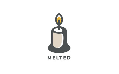 Modèle de logo de flamme de bougie