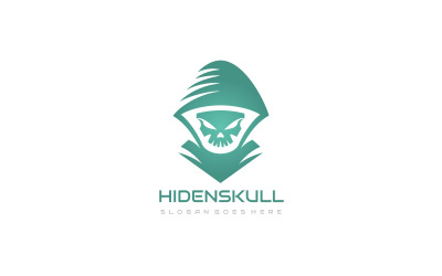 Plantilla de logotipo de calavera secreta