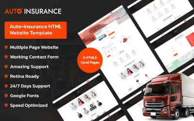 Šablona webových stránek pro auto-pojistku HTML