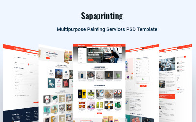 Sapaprinting- Многоцелевые услуги по покраске PSD Шаблон