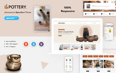 Töpferei - Responsive OpenCart-Vorlage