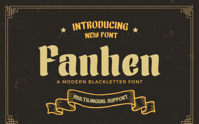 Die Schriftart Fanhen Black ist unsere neueste Schriftart