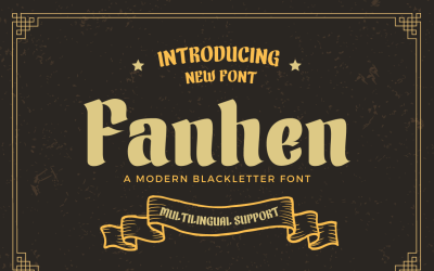 Fanhen Black-lettertype is ons nieuwste lettertype