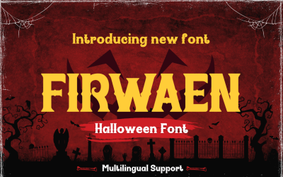 FIRWAEN perfect voor elk Halloween-lettertype