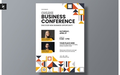 Flyer voor moderne zakelijke conferenties