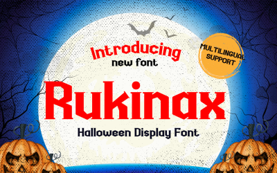 Rukinax Halloween Czcionka wyświetlacza