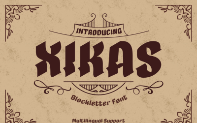 XIKAS — новейший шрифт в нашей готической серии.