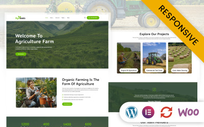 Agrioasis - тема для WordPress Agriculture Farming Elementor