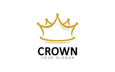 Couronne Logo Royal King Queen abstract Logo design vector Modèle V1