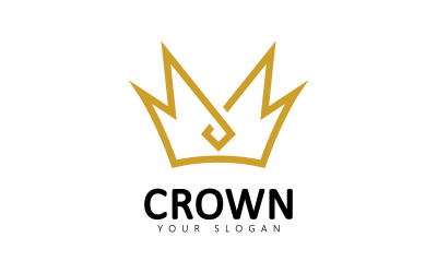 Couronne Logo Royal King Queen abstract Logo design vector Modèle V3