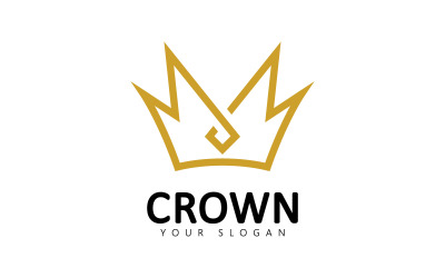 Couronne Logo Royal King Queen abstract Logo design vector Modèle V4