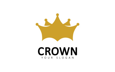 Crown Logo Royal King Queen abstraktes Logo-Design-Vektor-Vorlage V2