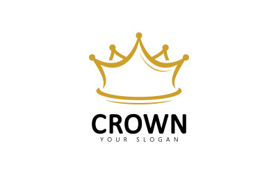Crown Logo Royal King Queen abstraktní Logo design vektorové šablony V1