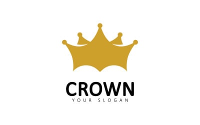 Crown Logo Royal King Queen vector de diseño de logotipo abstracto Plantilla V2