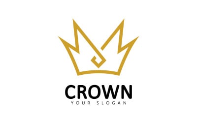 Kroon Logo Royal King Queen abstract Logo ontwerp vector sjabloon V3