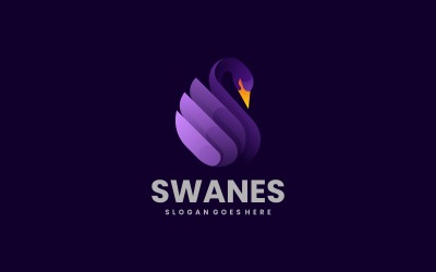 Łabędź Gradient Logo Styl Vol.2
