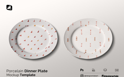 Maqueta de Plato de Cena de Porcelana