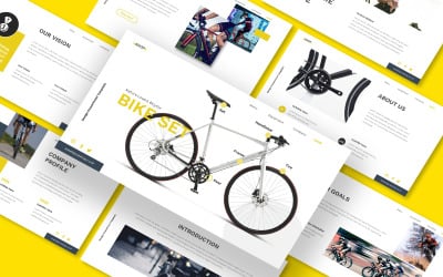 Plantilla de diapositivas de Google para presentación de juegos de bicicletas
