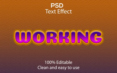 Working | Working Editable Psd Text Effect | Modern Working First Psd Text Effect