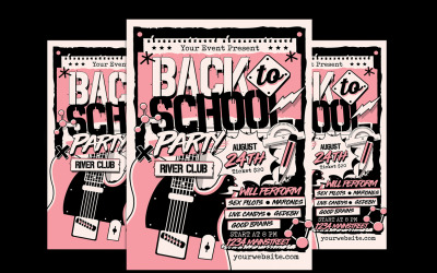 Back to School Party Event Flyer Vorlage