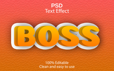 Boss | Boss Editable Psd Text Effect | Modern Boss First Psd Text Effect