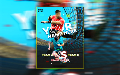 Conception de modèle de flyer de sport créatif matchday premium