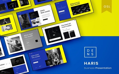 Haris – бізнес-шаблон слайдів Google