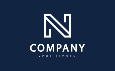 N Alfabe Harfi Logo Simgesi V1