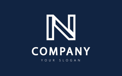 N Alfabe Harfi Logo Simgesi V2