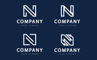 N Alfabe Harfi Logo Simgesi V5