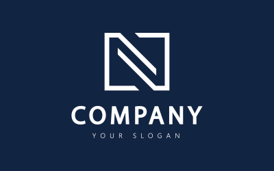 N Alphabet Letter Logo Icon V3