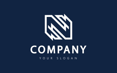 N Alphabet Letter Logo Icon V4