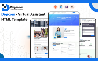Digicom - Szablon HTML Wirtualnego Asystenta