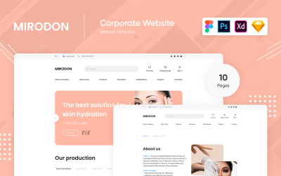 Mirodon - E-commerce creatieve sjabloonwinkel Figma Psd