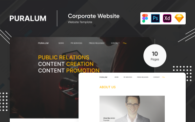 Puralum - Creatief bureau en portfolio Figma PSD