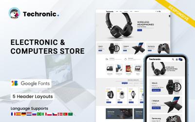 Téma Prestashopu Technic Electronics - Digital & Computers Store