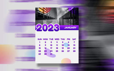 Calendario annuale 2023 per la stampa di modelli vettoriali Eps pronti